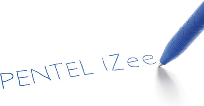 IZEE BALLPOINT RETRACTABLE PEN 1.0MM TIP, BLUE INK, 12 PACK