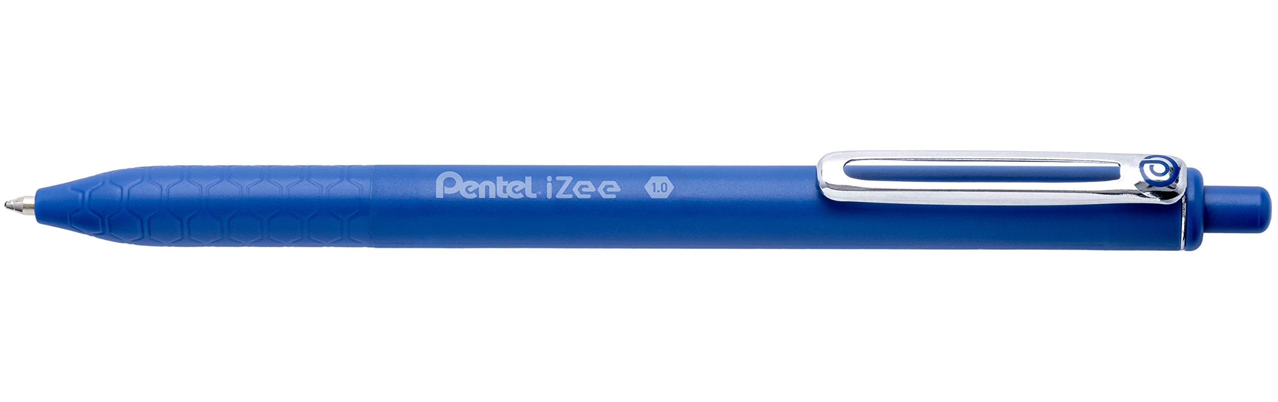IZEE BALLPOINT RETRACTABLE PEN 1.0MM TIP, BLUE INK, 12 PACK