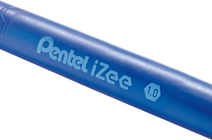 IZEE BALLPOINT RETRACTABLE PEN 1.0MM TIP, BLUE INK, 12 PACK