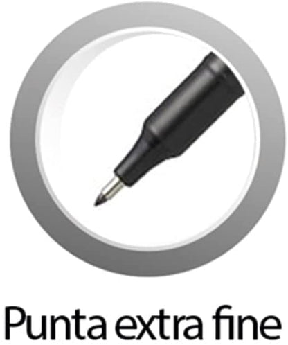 Pentel Extra Fine Permanent Marker Black - Pack of 12, NF450-A