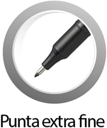 Pentel Extra Fine Permanent Marker Black - Pack of 12, NF450-A