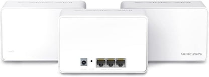 Mercusys AX3000 Mesh WiFi, Whole Home Mesh WiFi Extender Booster Covers up to 650m², Connect up to150 Devices, 160 MHz Channels,Full Gigabit Ports, Dual Band Wi-Fi,Easy App Control, Halo H80X (3-pack)