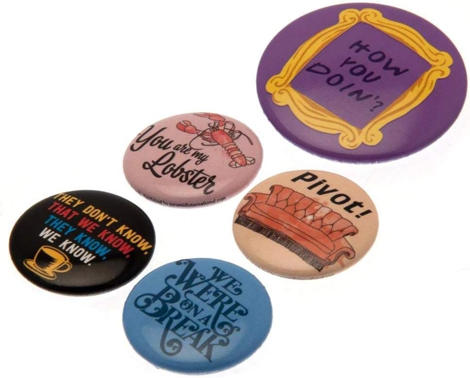 Friends Button Badges (Pack of 5