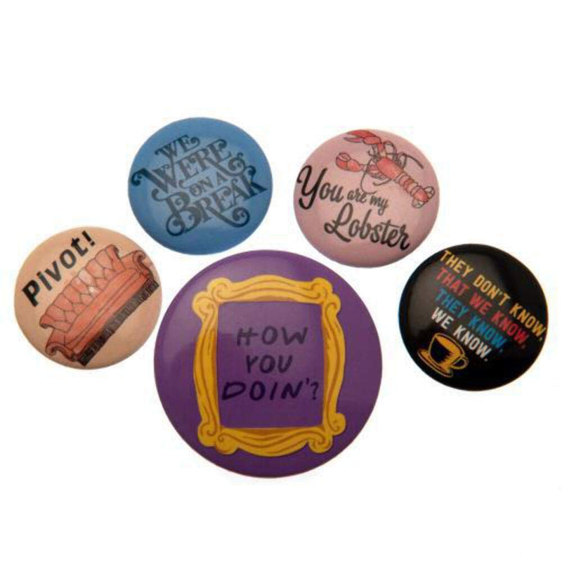 Friends Button Badges (Pack of 5