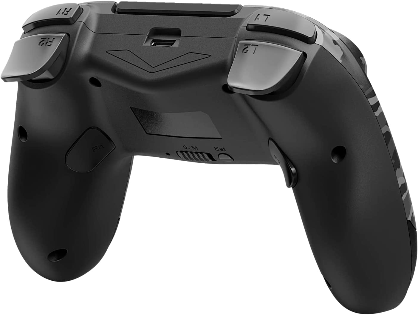 Gioteck VX4+ Wireless Controller for PlayStation 4 (PS4) - Dark Camo - Customisable RGB Lighting and Programmable Back Buttons - Bluetooth Compatible