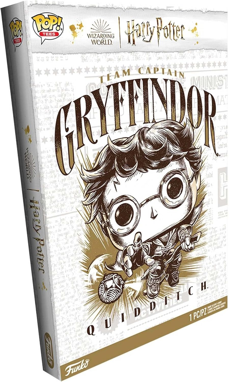 Funko Boxed Tee - Harry Potter - Quidditch Harry - T-Shirt - Kleidung - Geschenkidee - Kurzärmeliges Top Für Erwachsene Männer Und Frauen - Offizielle Handelswaren - Movies Fans
