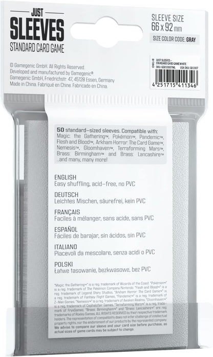 Just Sleeves: Standard Card Game White (50)