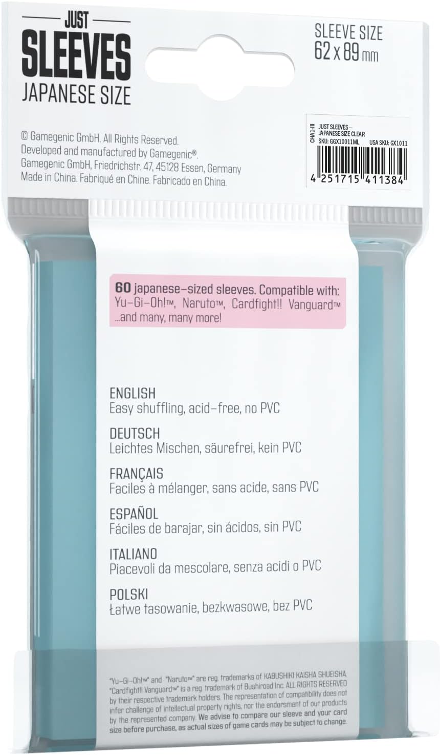 Just Sleeves: Japanese Size Clear (60)