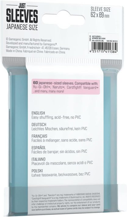 Just Sleeves: Japanese Size Clear (60)