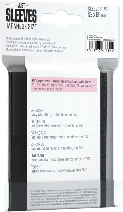 Just Sleeves: Japanese Size Black (60)