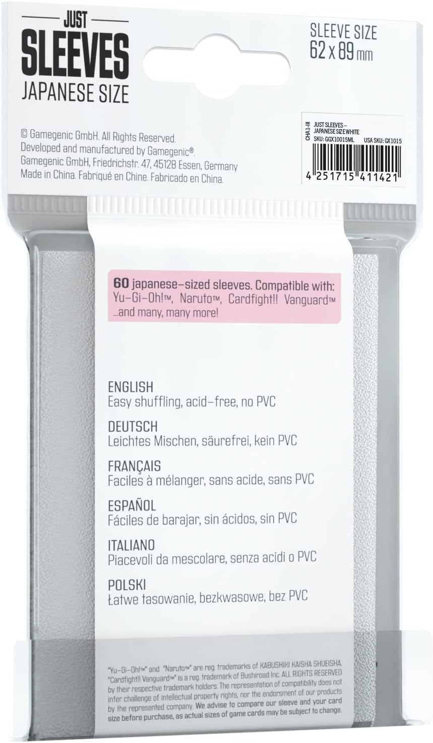 Just Sleeves: Japanese Size White (60)