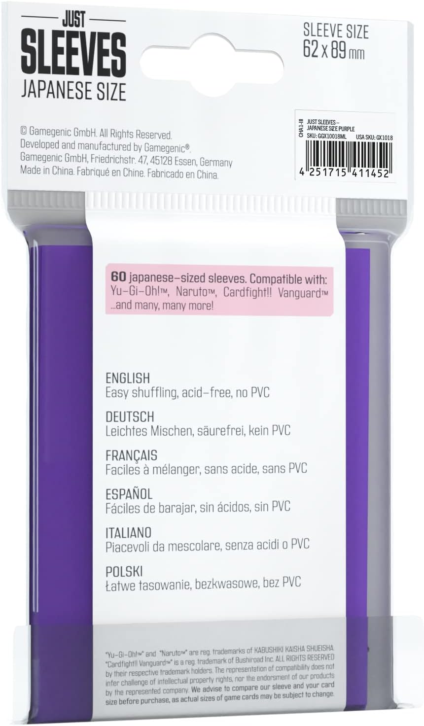 Just Sleeves: Japanese Size Purple (60)