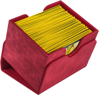 Gamegenic Sidekick 100+ XL Convertible Deck Box | Sideloading Card Storage with Removable Cover Clips Holds 100 Double-Sleeved Cards in Extra Thick Inner Sleeves Red Color Made (GGS20093ML