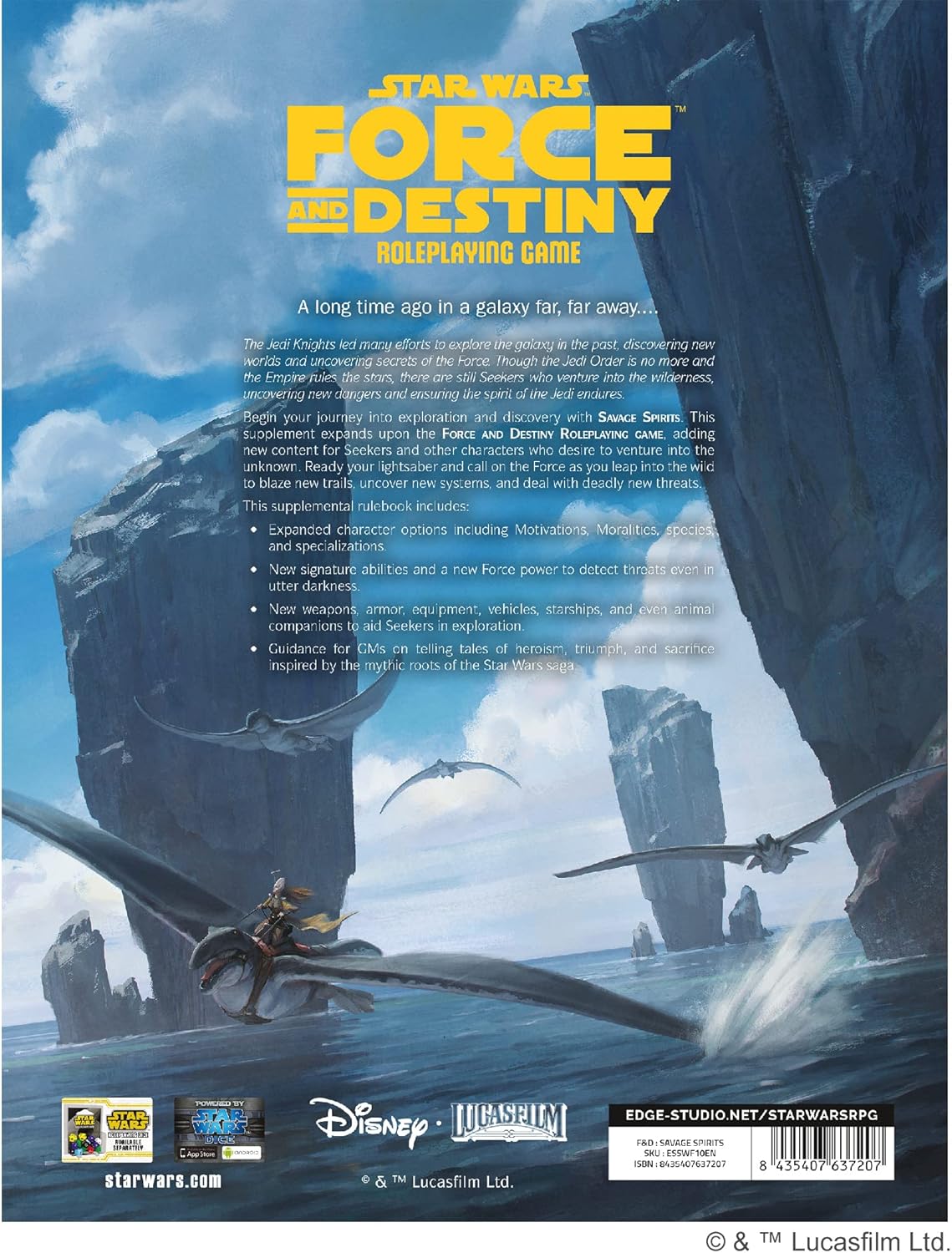 EDGE Studio Star Wars Force and Destiny Game Savage Spirits Expansion ,Roleplaying Game , Strategy Game for Adults and Kids , Ages 10+ ,2-8 Players , Average Playtime 1 Hour ,Made