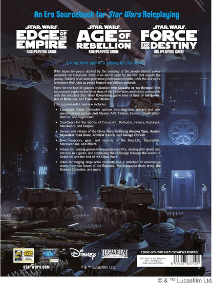 Edge, Star Wars RPG: Collapse of the Republic, RPG, Ages 12 plus, 3-5 Players