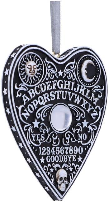 Nemesis Now Spirit Board Planchette Hanging Ornament 8.5cm, Resin, Black, Spirit Board Hanging Ornament, Gothic Alternative Festive Decoration, Cast in the Finest Resin, Expertly Hand-Painted