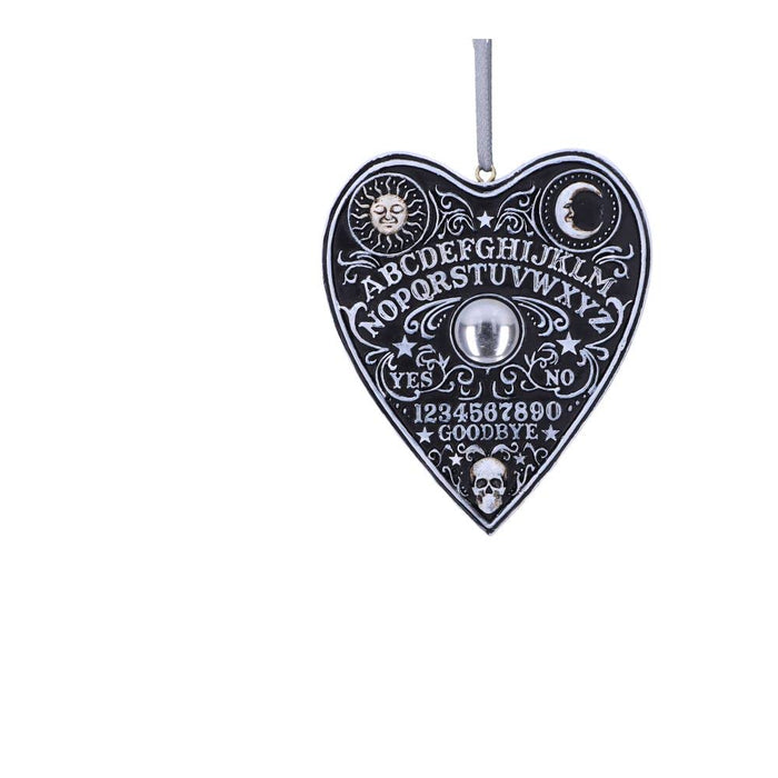 Nemesis Now Spirit Board Planchette Hanging Ornament 8.5cm, Resin, Black, Spirit Board Hanging Ornament, Gothic Alternative Festive Decoration, Cast in the Finest Resin, Expertly Hand-Painted