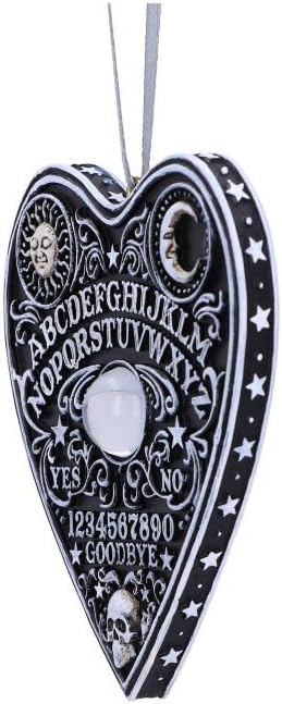 Nemesis Now Spirit Board Planchette Hanging Ornament 8.5cm, Resin, Black, Spirit Board Hanging Ornament, Gothic Alternative Festive Decoration, Cast in the Finest Resin, Expertly Hand-Painted