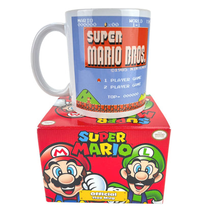 Super Mario Retro Title Ceramic Mug, Multi-Colour, 1 Count (Pack of 1