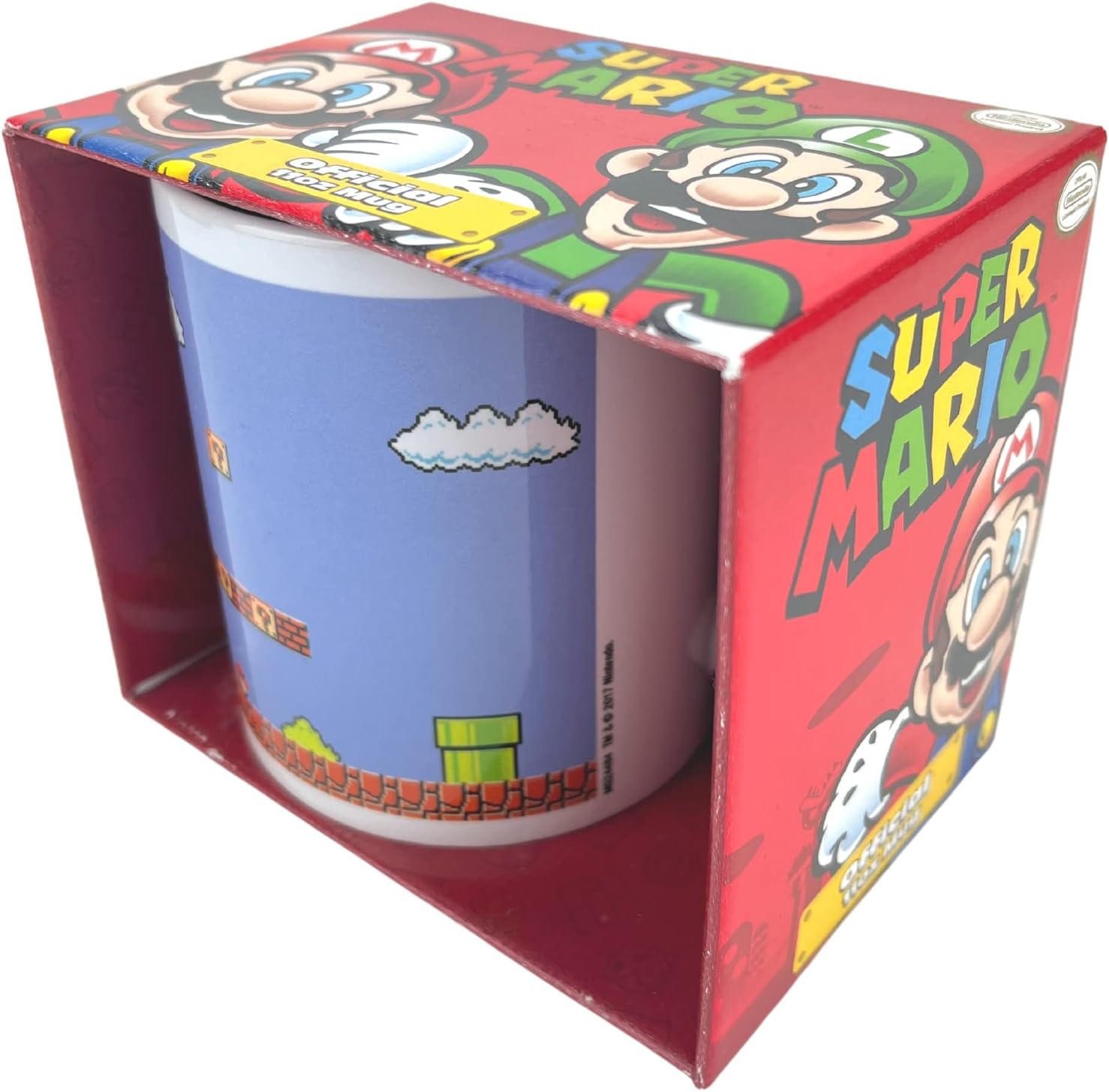 Super Mario Retro Title Ceramic Mug, Multi-Colour, 1 Count (Pack of 1