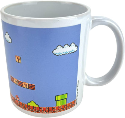 Super Mario Retro Title Ceramic Mug, Multi-Colour, 1 Count (Pack of 1