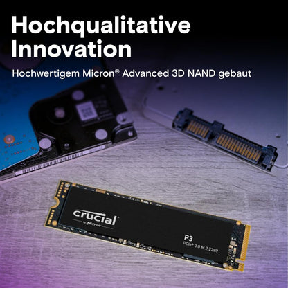 Crucial P3 500GB M.2 PCIe Gen3 NVMe Internal SSD - Up to 3500MB/s - CT500P3SSD8