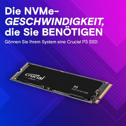 Crucial P3 500GB M.2 PCIe Gen3 NVMe Internal SSD - Up to 3500MB/s - CT500P3SSD8