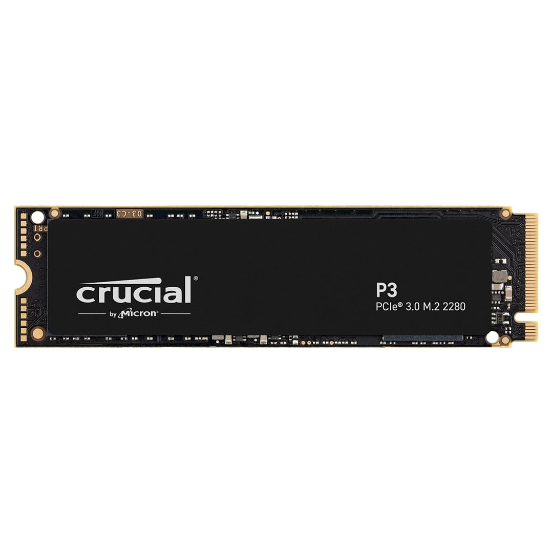 Crucial P3 500GB M.2 PCIe Gen3 NVMe Internal SSD - Up to 3500MB/s - CT500P3SSD8