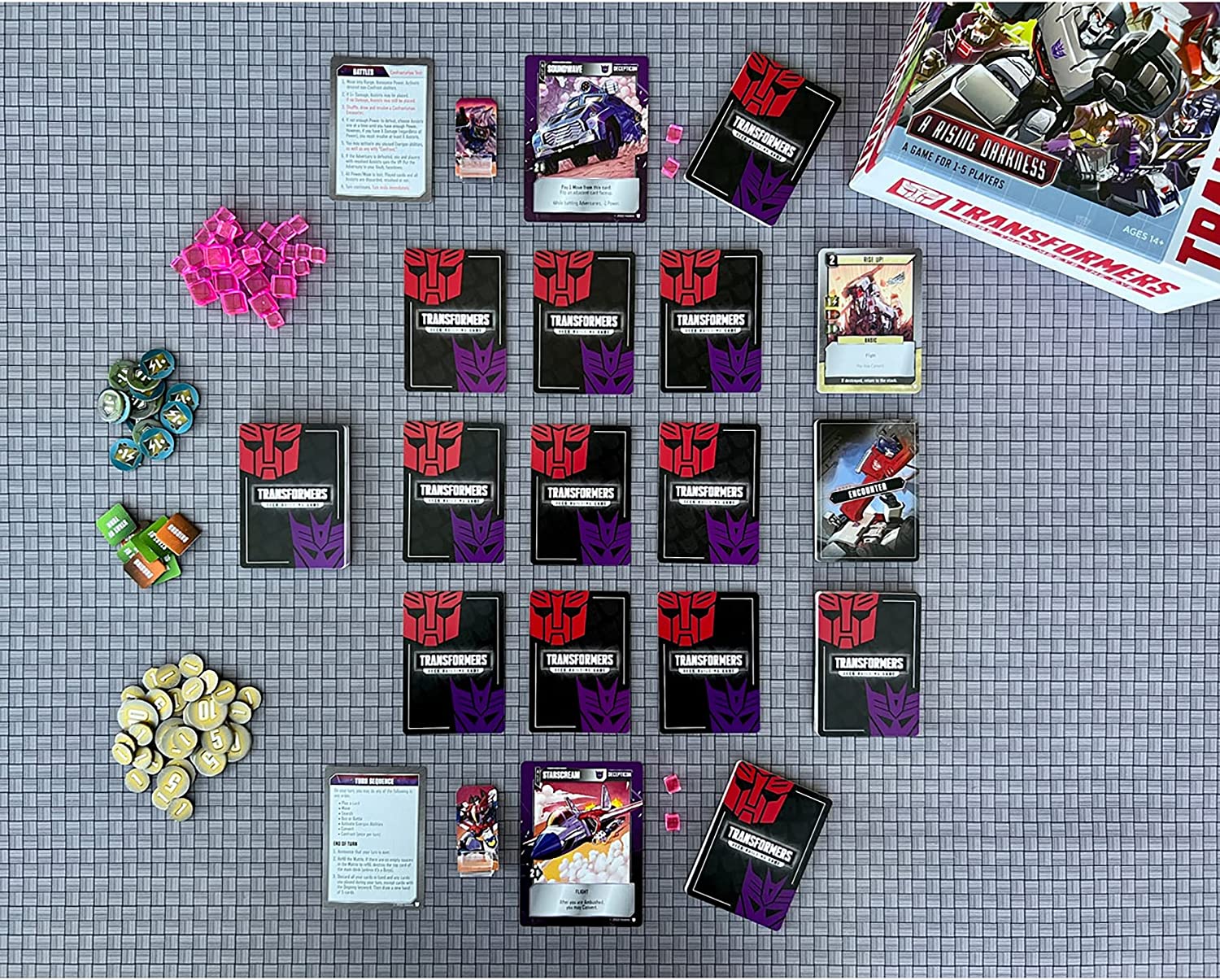 Renegade Game Studios Transformers Deck Building Game: A Rising Darkness Expansion - Expansión independiente, a partir de 14 años, 1-5 jugadores, 45-90 minutos