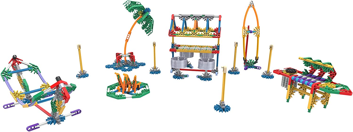 K'nex 80209 Juego de construcción de megamodelos, Conjunto de Aprendizaje Stem de 700 Piezas, Colorido Juguete de construcción de Edificios Modelo 40 para niños de 7 años o más (Multicolor