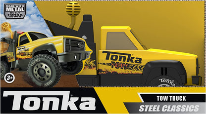 Tonka 06036 Steel Classics Tow Truck, Construction Truck Toy for Children, Kids Construction Toys for Boys and Girls, Interactive Vehicle Toys for Creative Play, Toy Trucks for Children Aged 3 + 2. St
