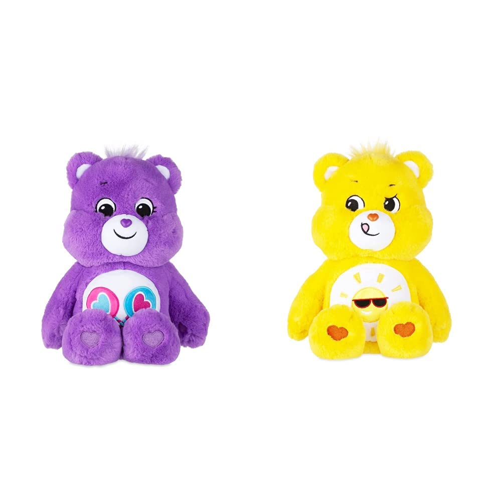 Care Bears | Share Bear 35cm Medium Plush | Collectable Cute Plush Toy, Cuddly Toys for Children, Soft Toys for Girls and Boys, Cute Teddies Suitable for Girls and Boys Ages 4+ | Basic Fun 22063