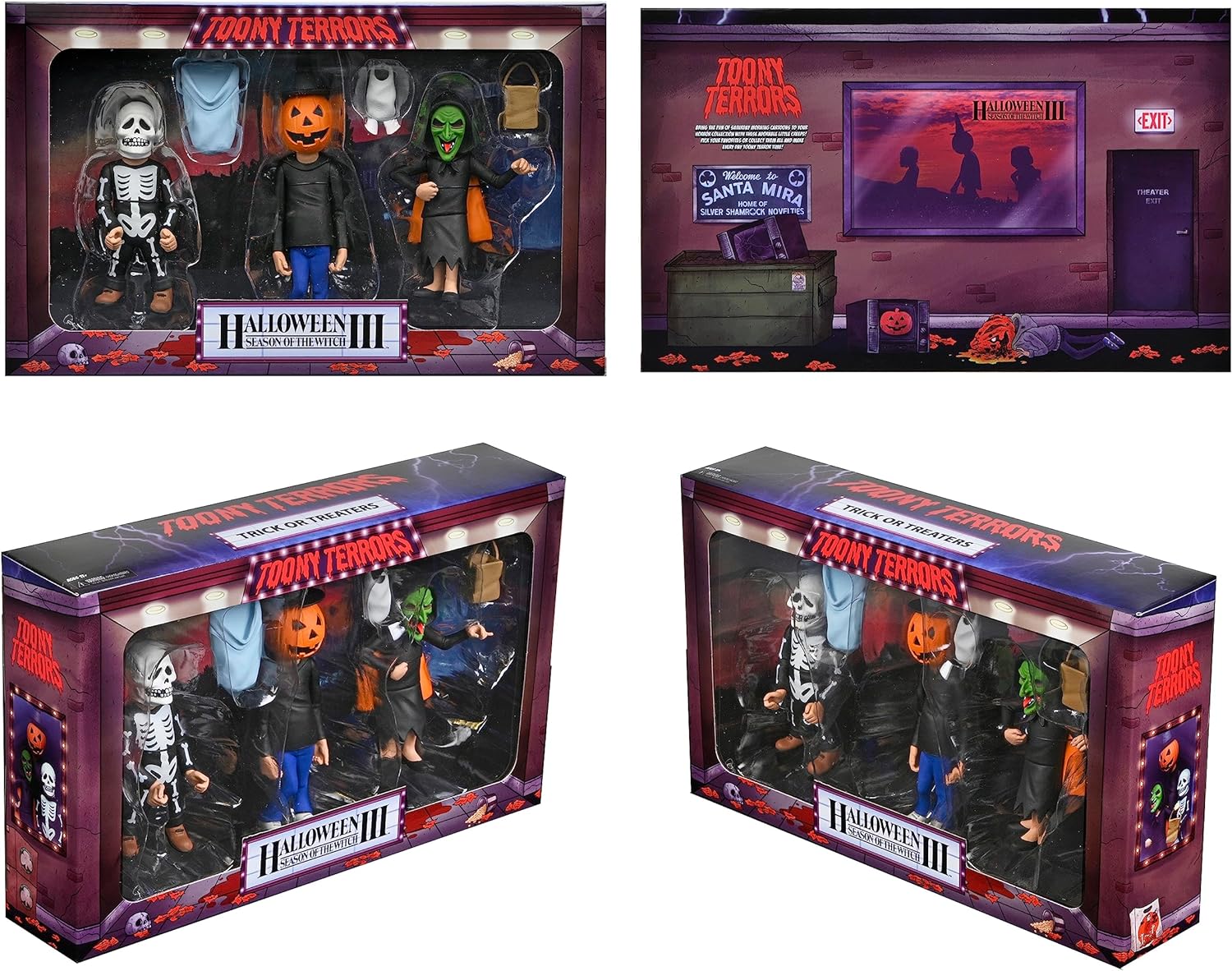 NECA - Halloween 3 Toony Terrors Trick Or Treaters 6 Action Figure 3Pk