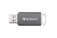 Verbatim DataBar USB Stick Compact Flash Drive with 128GB Data Storage Portable USB 2.0 Memory Stick in Grey Ideal for Laptop, PC and Notebook