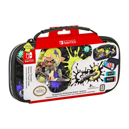 Game Traveler Splatoon 3 - Custodia Switch Ufficiale Nintendo Morbido Nero per Nintendo Switch