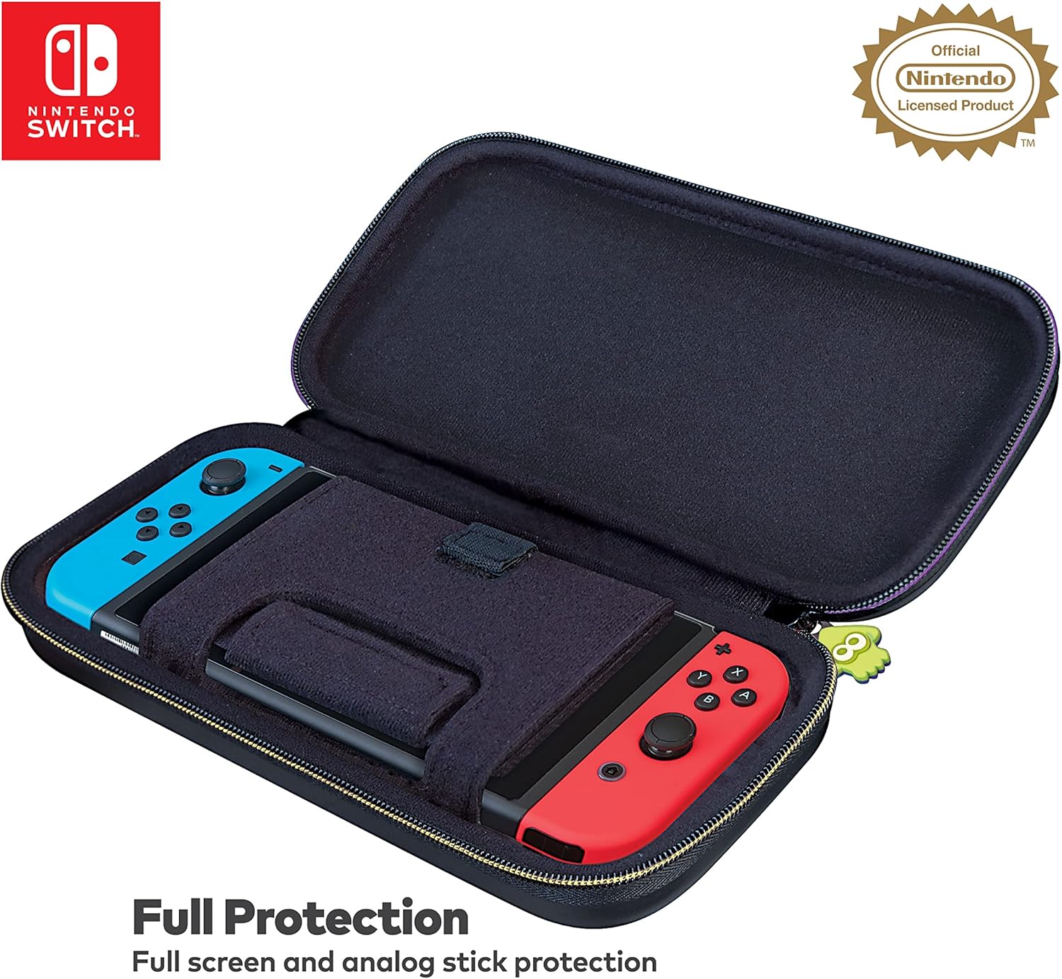 Game Traveler Splatoon 3 - Custodia Switch Ufficiale Nintendo Morbido Nero per Nintendo Switch