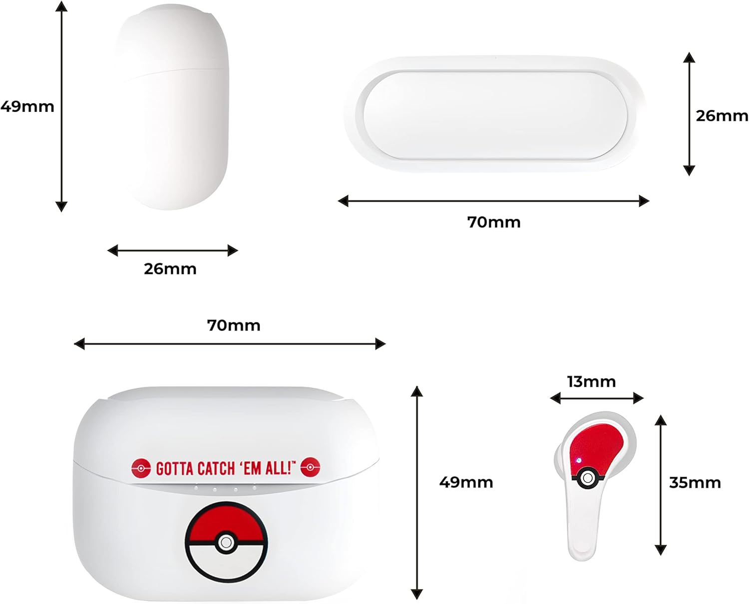 OTL Pokemon Pokeball Earpods Not Machine Specific