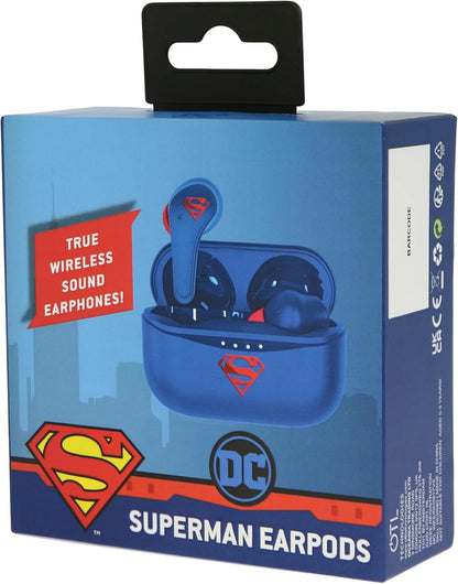OTL Technologieën Draadloze Bluetooth V5.0 Superman kinderhoofdtelefoon met oplaadbox.