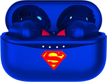 OTL Technologieën Draadloze Bluetooth V5.0 Superman kinderhoofdtelefoon met oplaadbox.