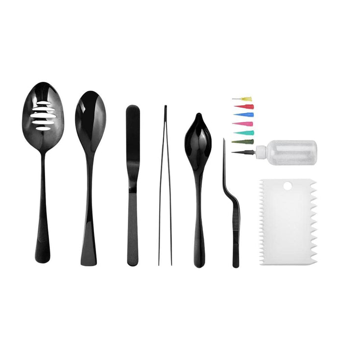 mikamax – mm Chef's Plating Tool Set – Kitchen Chef Cooking Equipment – Culinaire Coating Kit – Plating Kit – 8-Piece Set