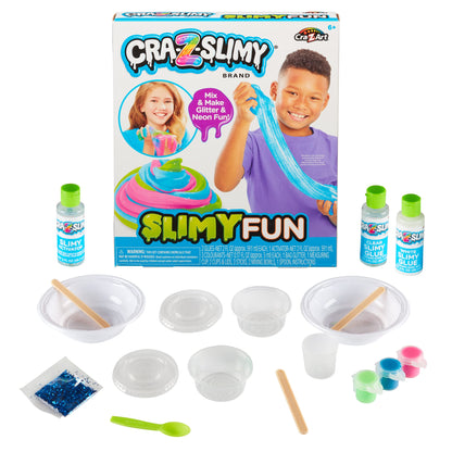 Crazy Slimy Slime Slime Fun Kit - make your own slime, glitter slime, neon slime, slime toy, stretchy slime, creative toy