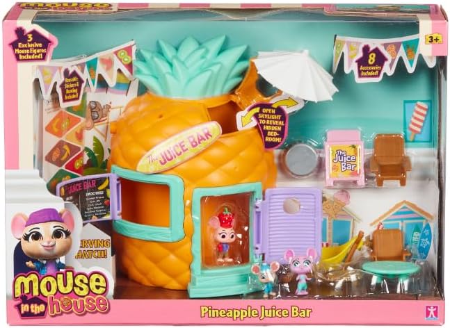 Character Options 07395 Millie & Friends Mouse in The House Pineapple Juice Bar Playset, Collectable Toys, Imaginative Play, Gift for 3-7 Year Old