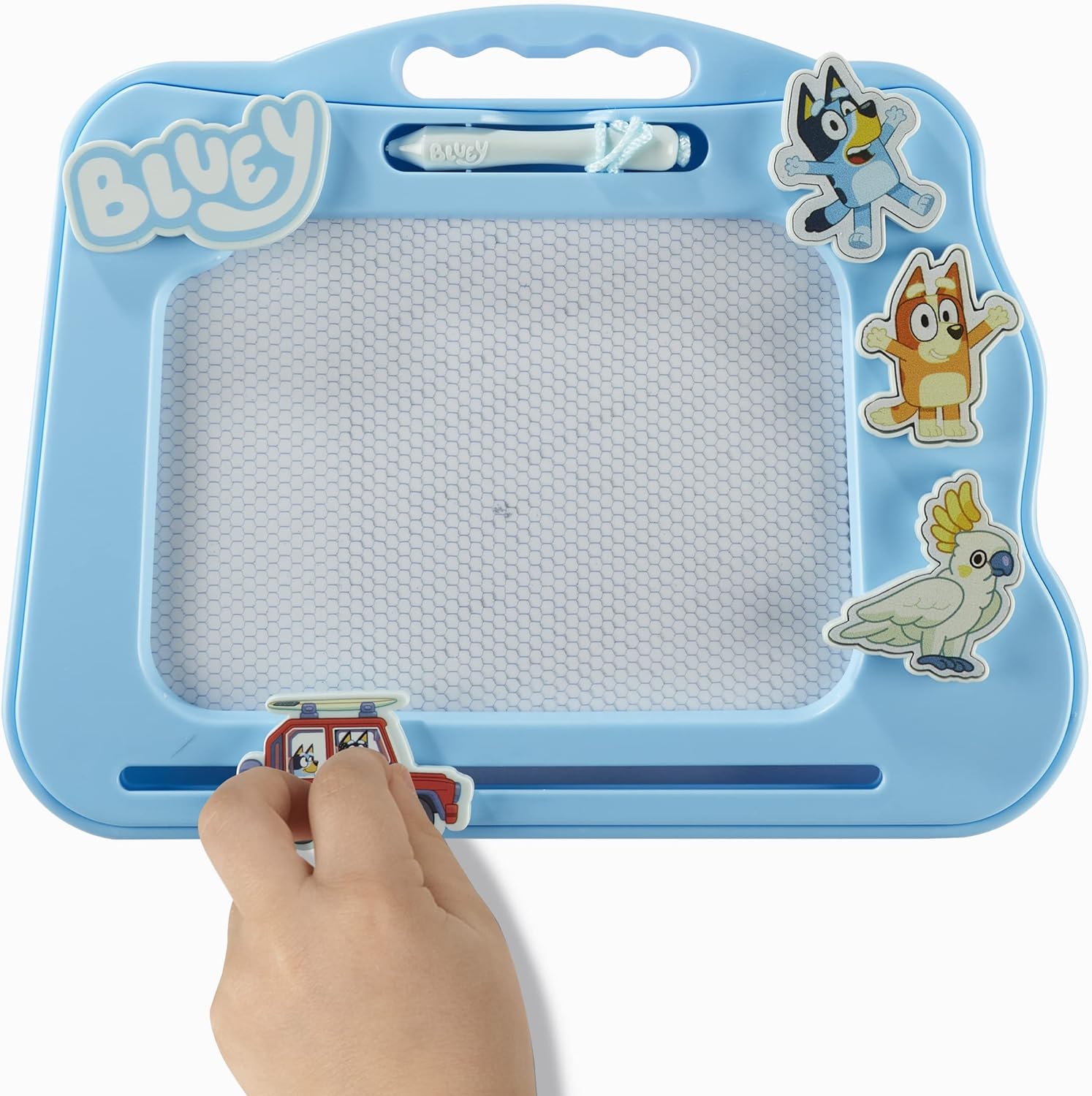 Bluey Carnet de voyage magnétique avec stylo et 3 tampons, dessinez et effacez sans désordre