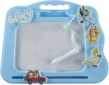Bluey Carnet de voyage magnétique avec stylo et 3 tampons, dessinez et effacez sans désordre