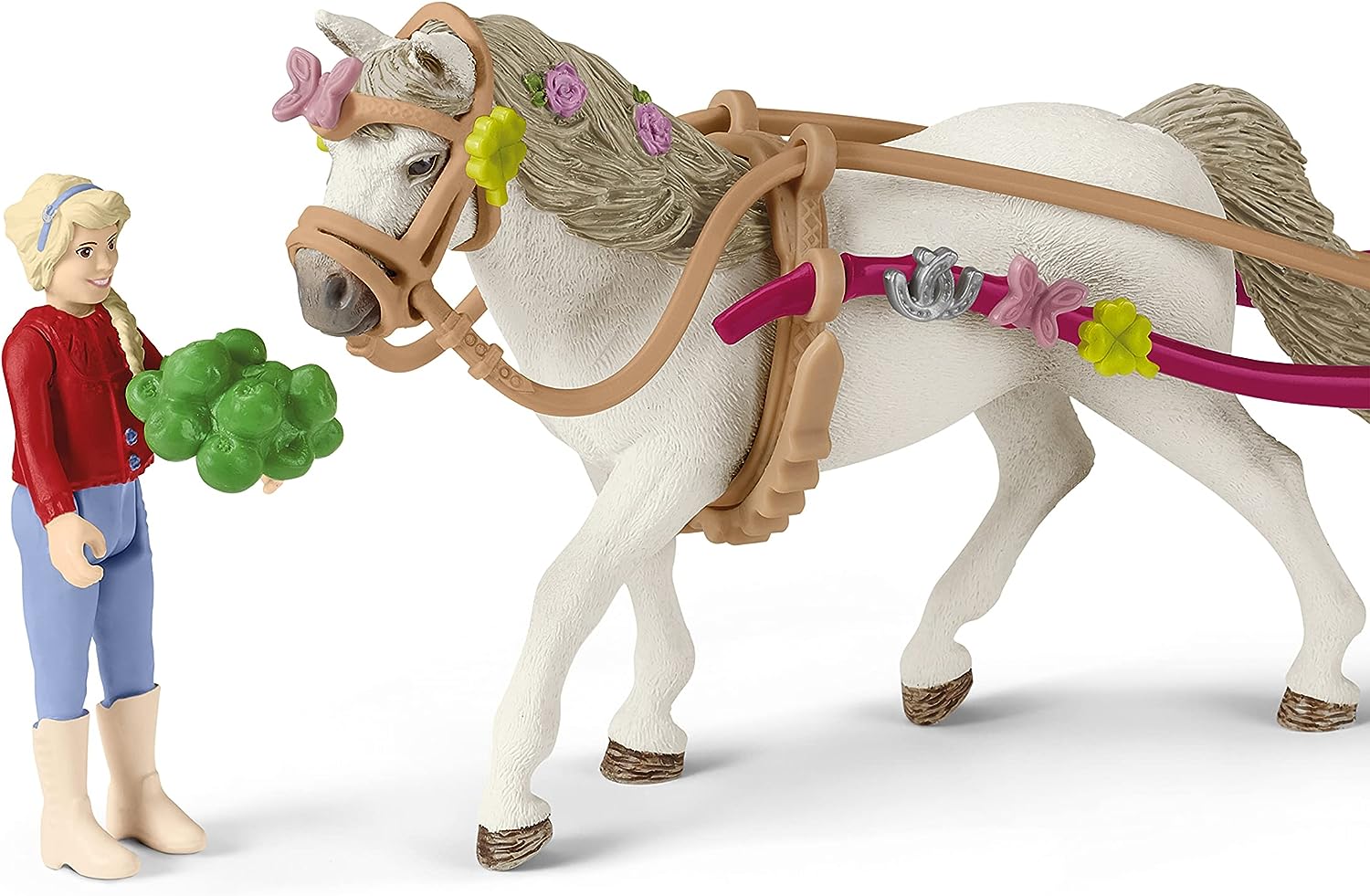 schleich HORSE CLUB — 42467 Carriage Ride With Picnic Playset, 32-Piece Horse and Carriage Toy Set with Doll, Stocked Picnic Basket and Accessories, Horse Toys for Girls & Boys Ages 5+ New packaging