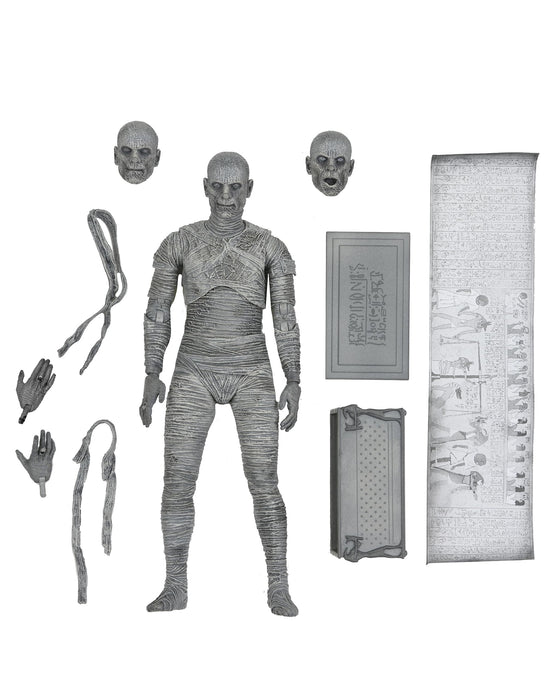 NECA-Figura Ultimate Mummy Black and White Universal Monsters 18cm Does Not Apply, Multicolor (208585), One Size (4812