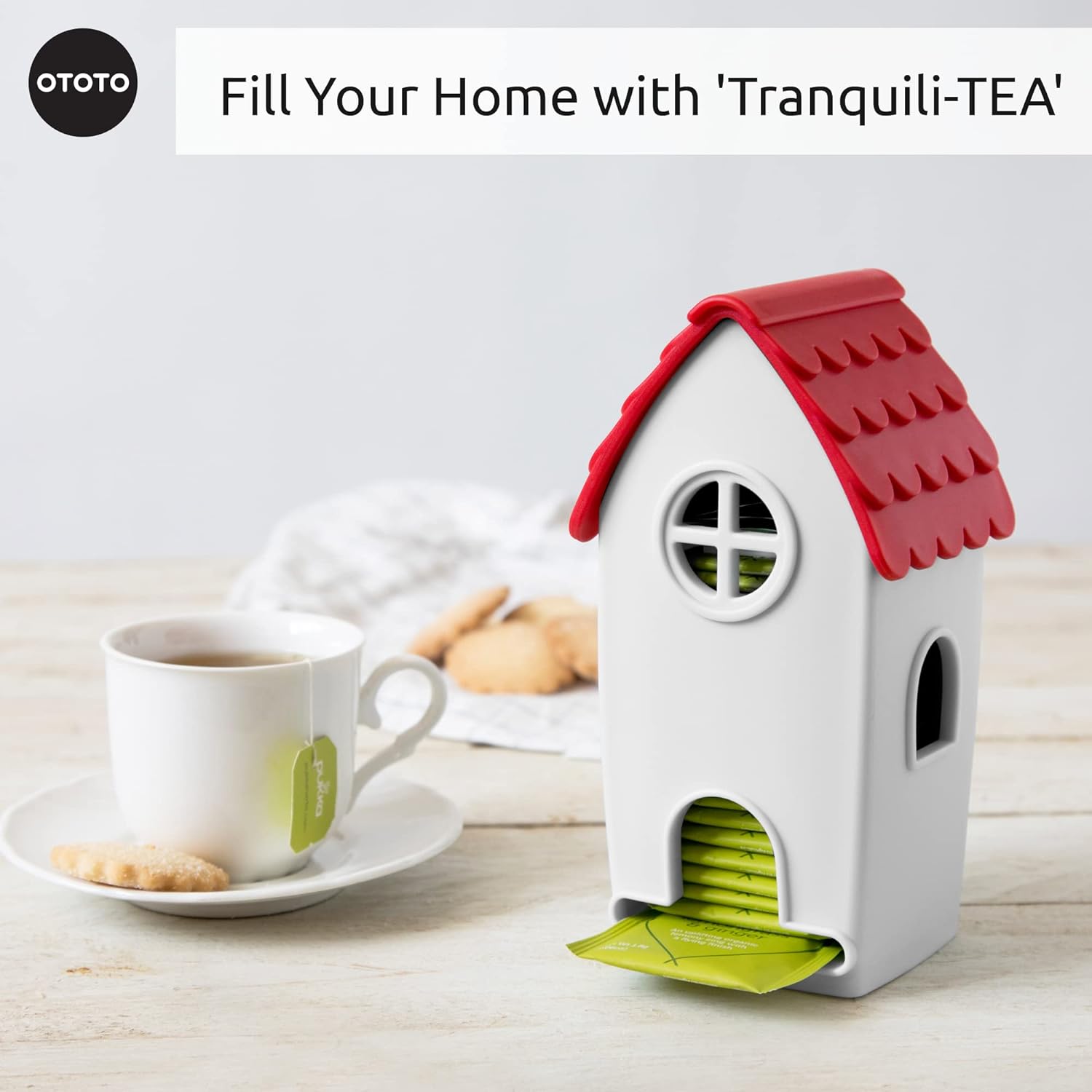 Pack of 3 - Tea House Tea Bag Organizer + Magic Mushroom Foldable Kitchen Funnel + Clean Dreams Kitchen Sponge Holder