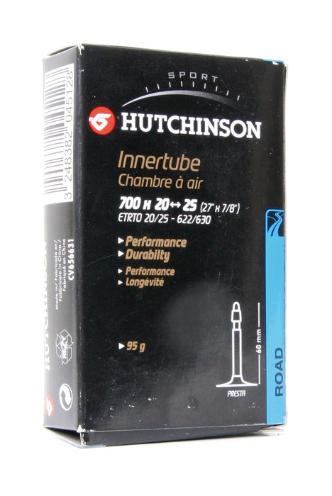 HUTCHINSON - Cámara de Aire - Estándar - Innertube - Resistencia y Antipinchazo - Bicicleta de Carretera - Válvula Presta - Espesor 0,9 mm - 48 MM
