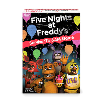 Five Nights at Freddy’s – Survive 'til 6AM Funko Board Game Survival Focused Solo Or 2 Players Game Mode Light Strategy Board Game For Children And Adults (Ages 13+) 51761