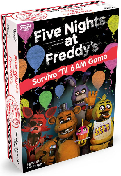 Five Nights at Freddy’s – Survive 'til 6AM Funko Board Game Survival Focused Solo Or 2 Players Game Mode Light Strategy Board Game For Children And Adults (Ages 13+) 51761